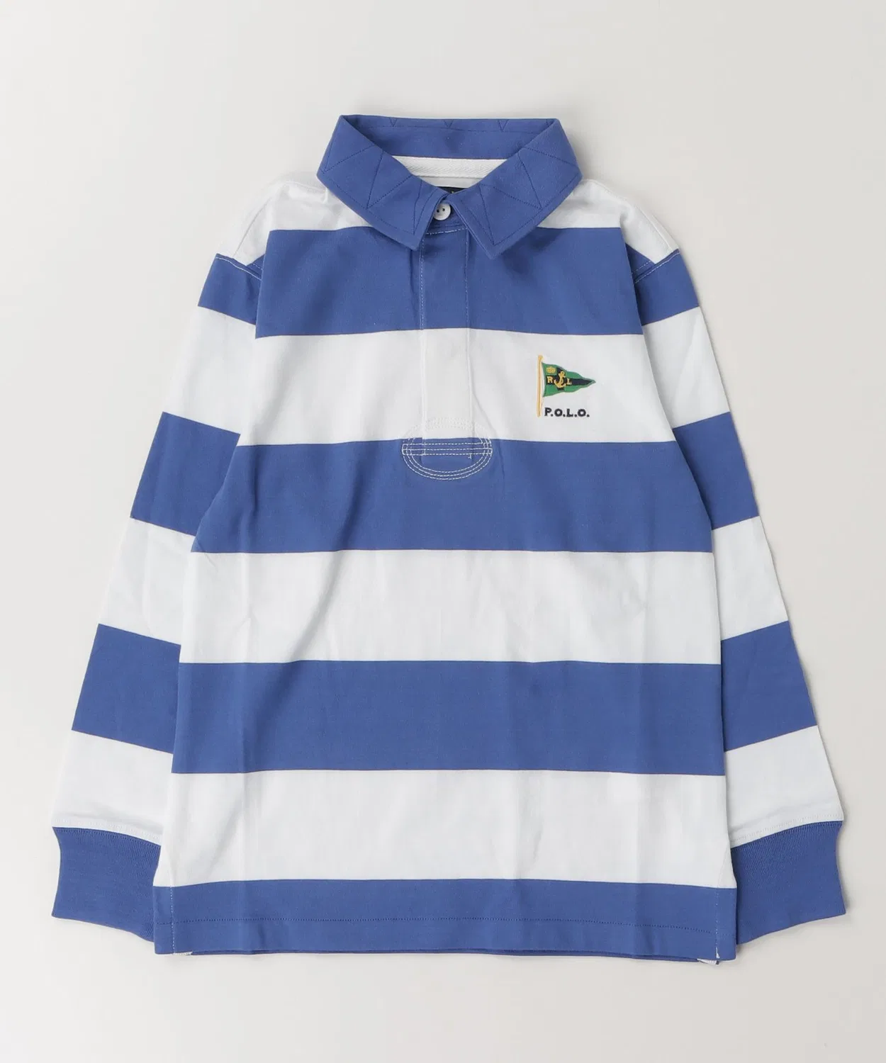 Рубашка-регби хлопковая Polo Ralph Lauren с полосками, белый — фото 3