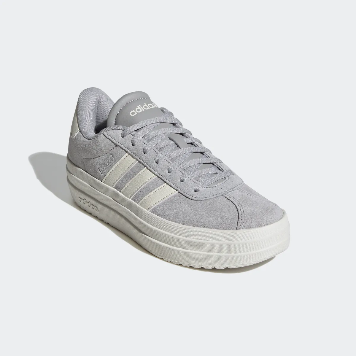 

Кроссовки Adidas Sportswear "VL COURT BOLD", дизайн по стопам Adidas Gazelle Bold, серый