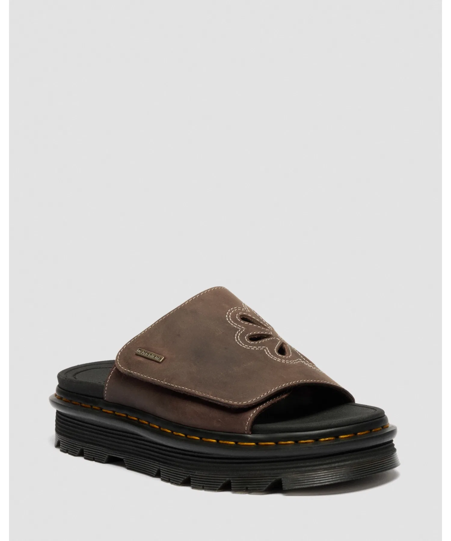 Мужские сандалии Dr. Martens ZEBZAG с цветочным узором коричневые