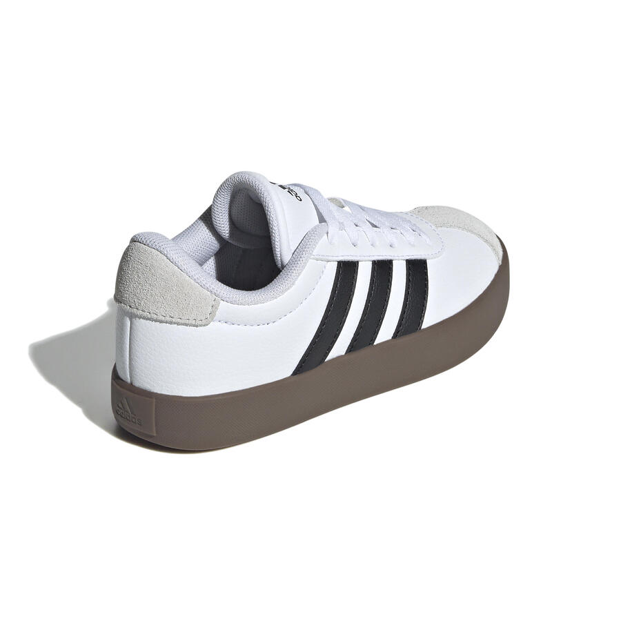 Детские спортивные кроссовки ADIDAS VL Court белые/черные/серые — фото 4