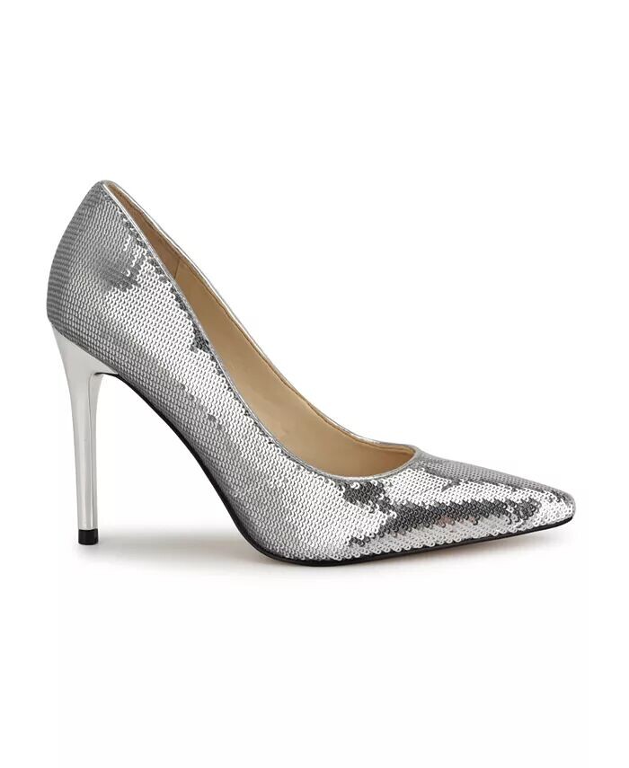 Женские туфли-лодочки Fresh на шпильке с острым носком Nine West, серебро — фото 2