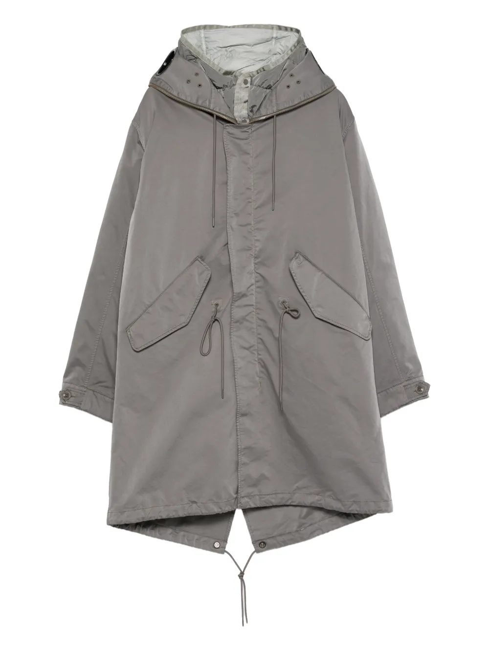 

Пальто Micro Kei с капюшоном и кулиской C.P. Company, серый