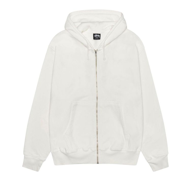 

Худи Stussy Pigment Dyed Buana Zip Hoodie 'Natural', белый