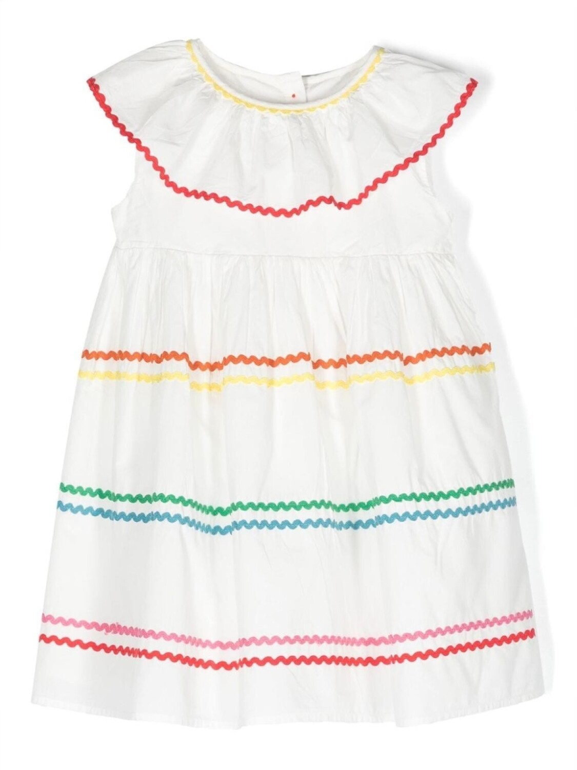 

Stella McCartney Kids платье без рукавов с контрастной отделкой, белый