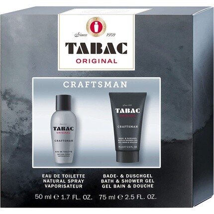 

Парфюмерный набор для мужчин Tabac Original Craftsman Man Set Eau de Toilette Natural Spray 50ml and 75ml Gel