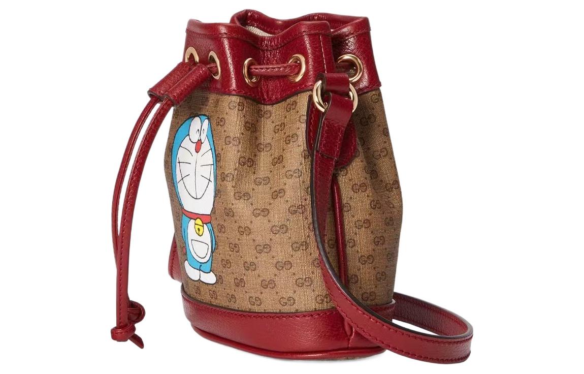 Сумка-ведро GUCCI с принтом Doraemon — фото 3