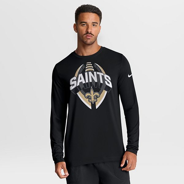 

Мужская черная футболка с длинным рукавом New Orleans Saints Primetime Legend Icon Performance Nike