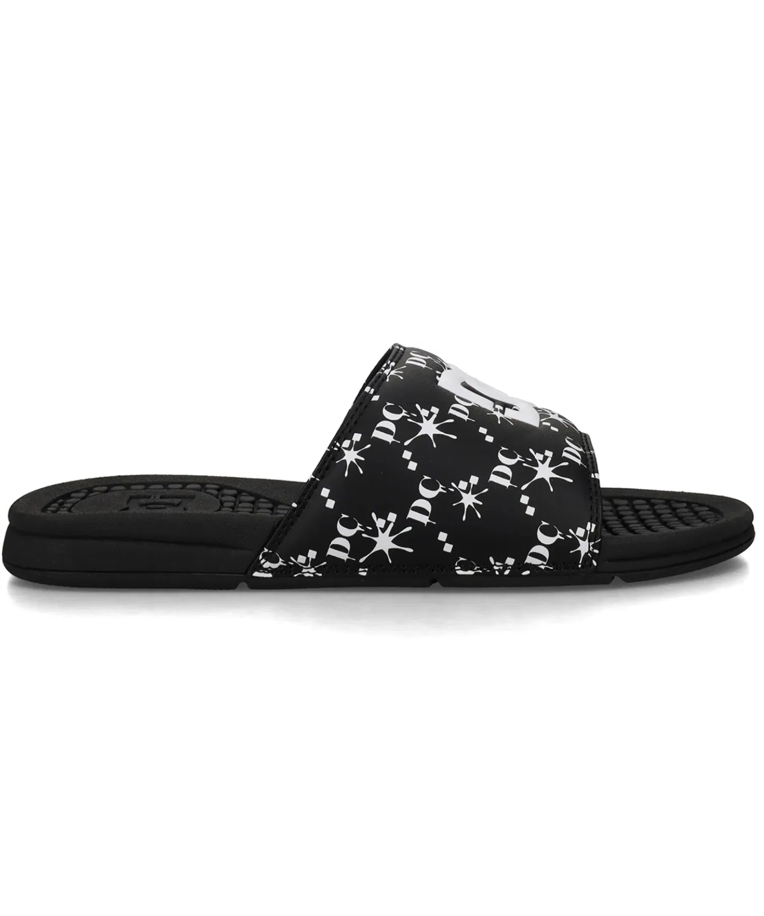 Мужские сланцы DC Shoes BOLSA с логотипом чёрно-белые — фото 2