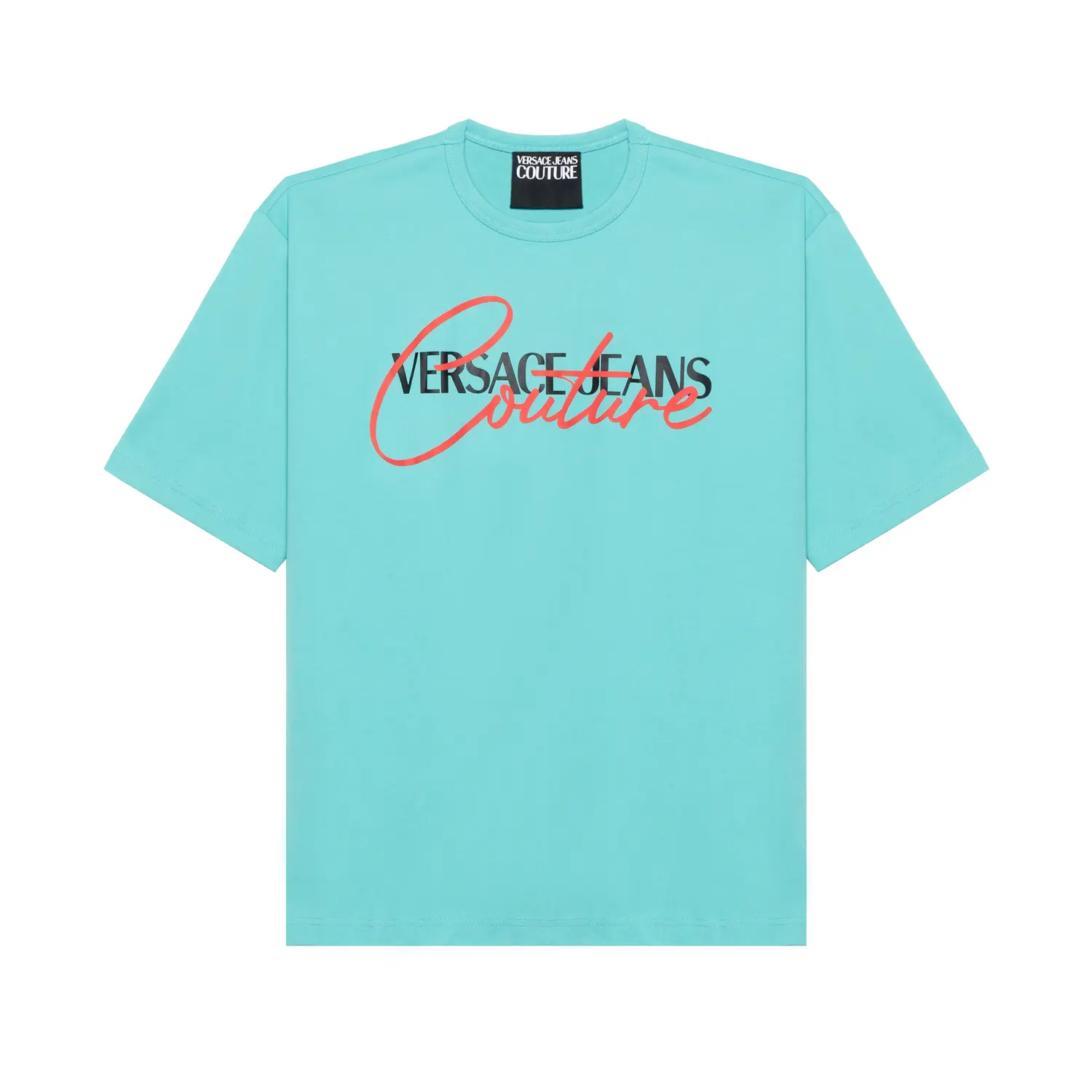 

VERSACE JEANS COUTURE Футболка SS22 мужская lake green, Зеленый, VERSACE JEANS COUTURE Футболка SS22 мужская lake green