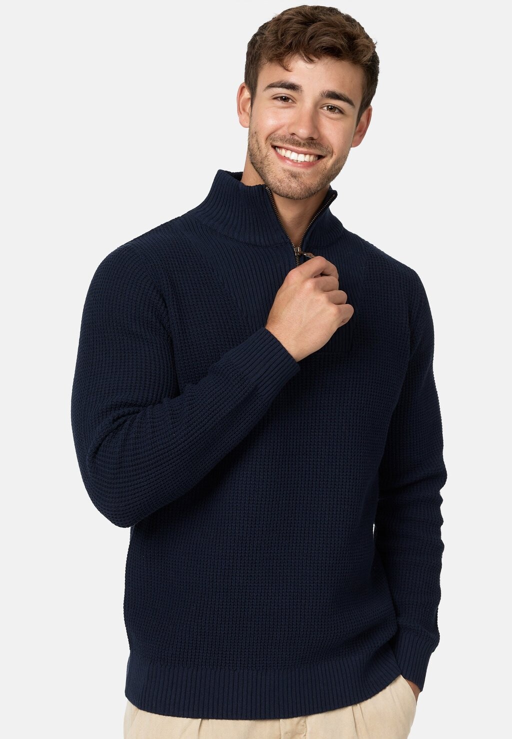 

Свитер вязаный INYASSIP INDICODE JEANS, цвет navy
