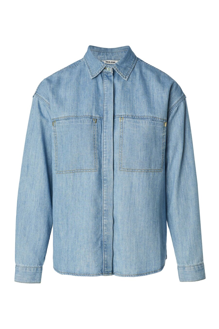 

Блузка Salsa Jeans Lightdenim, синий деним