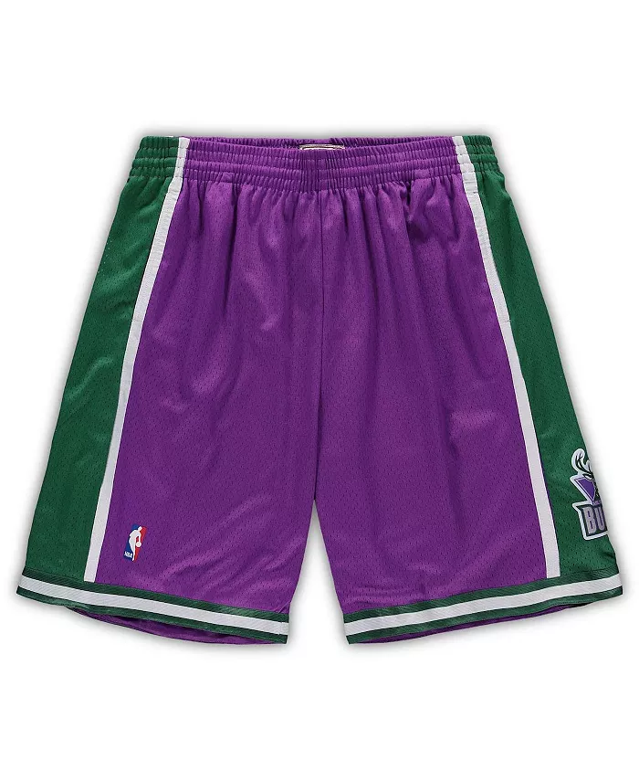 

Мужские шорты Milwaukee Bucks Big and Tall Hardwood Classics Team Swingman, фиолетовые Mitchell & Ness