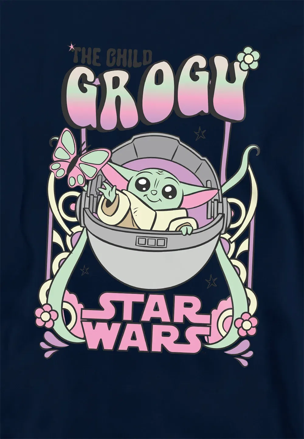 Детская худи с капюшоном Star Wars Grogo, Disney, темно-синий — фото 2