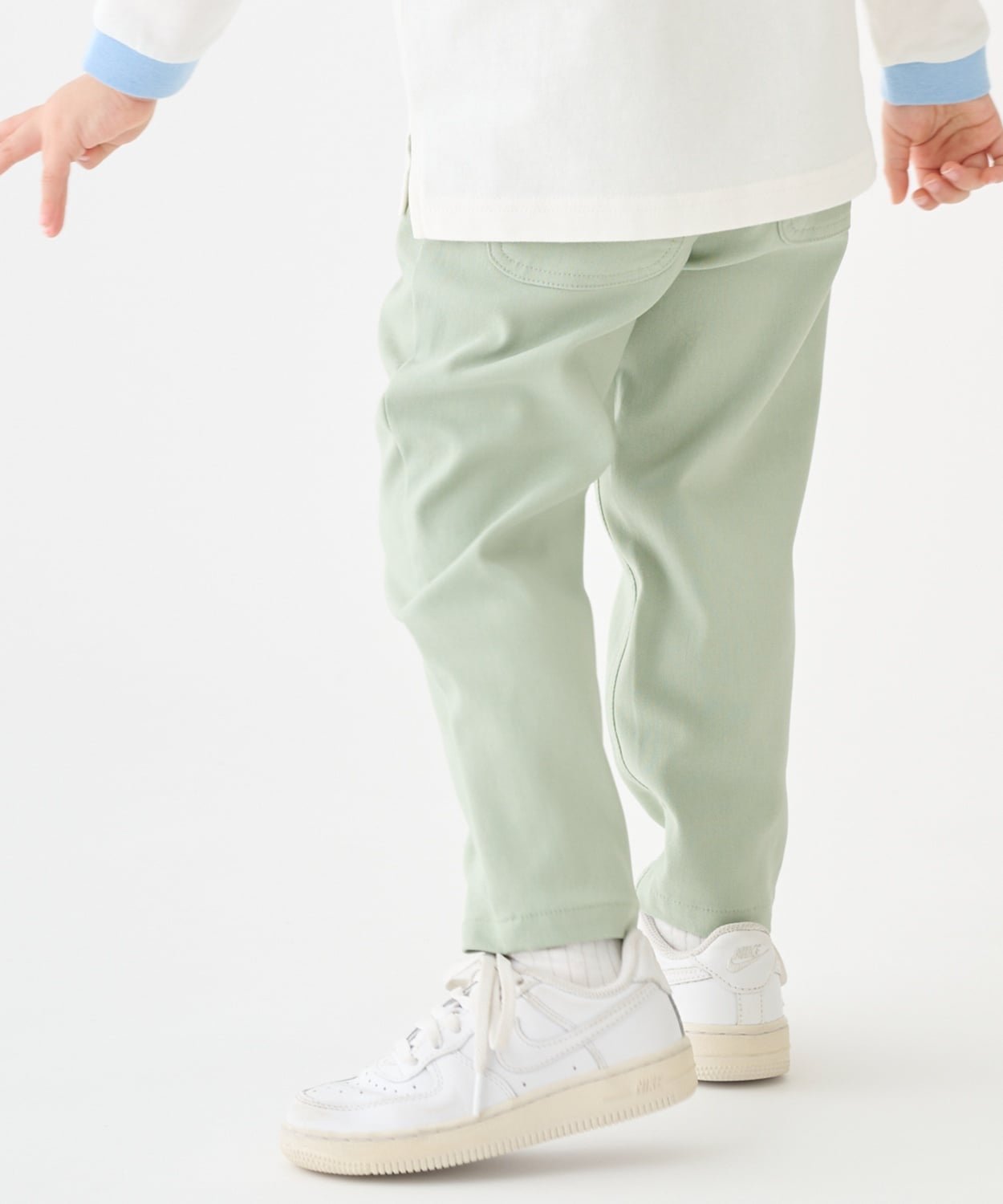 Эластичные брюки Petit main, Light Green — фото 3