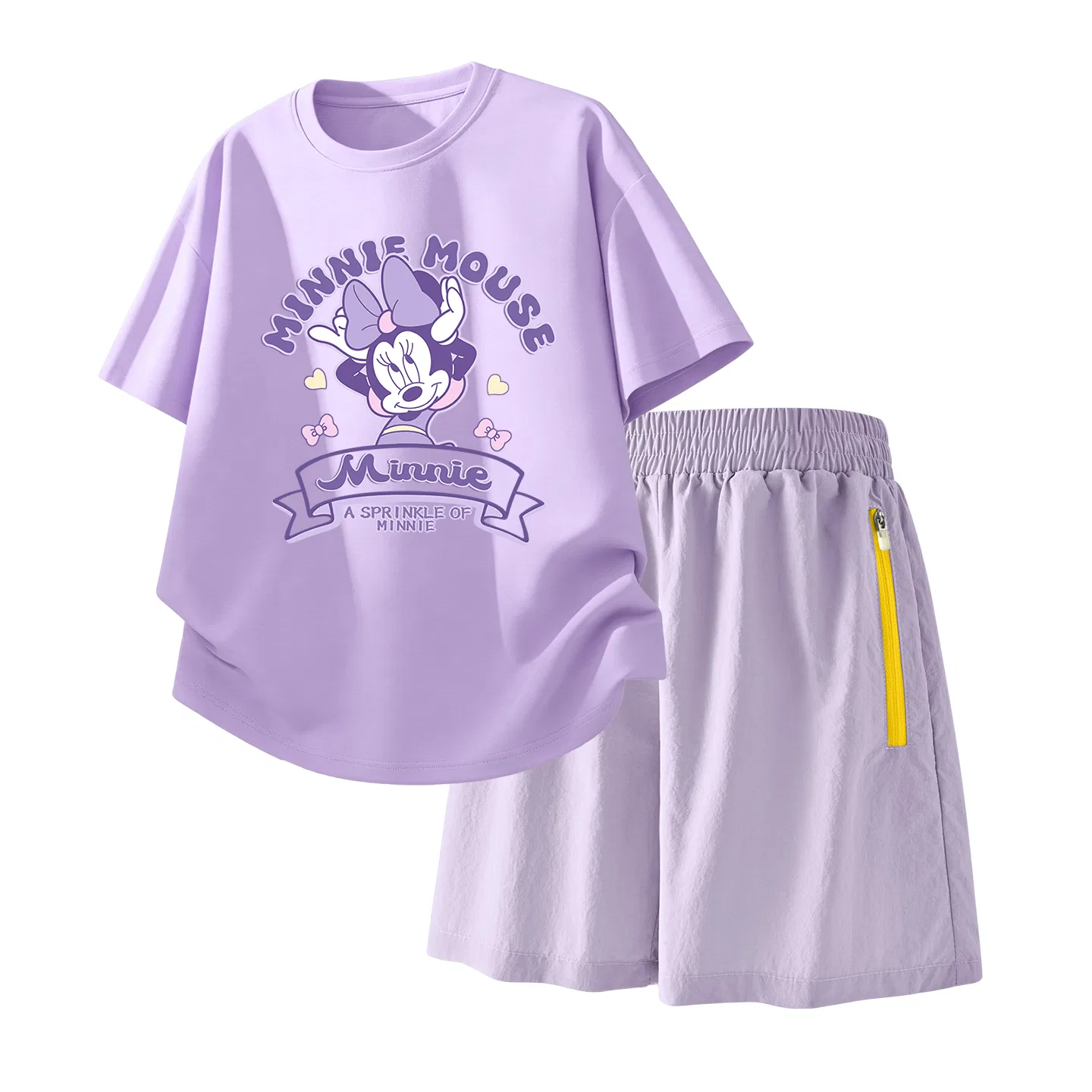 Детский спортивный костюм Casual Sportswear 2 Piece Set Disney, Di Color Tape Taro Purple+Solid Color Taro Paste Purple