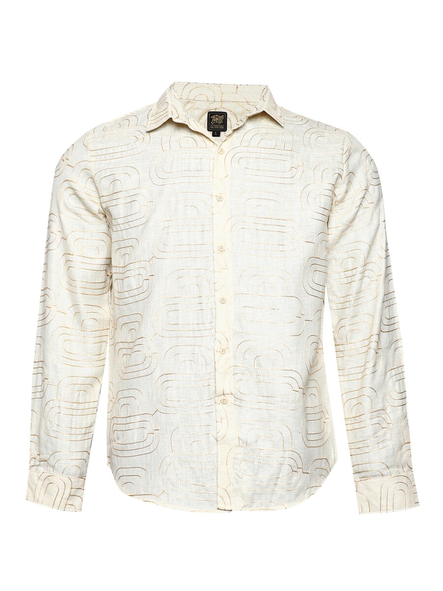 

Рубашка на пуговицах классического кроя Campus Sutra Wilda, светло-бежевый