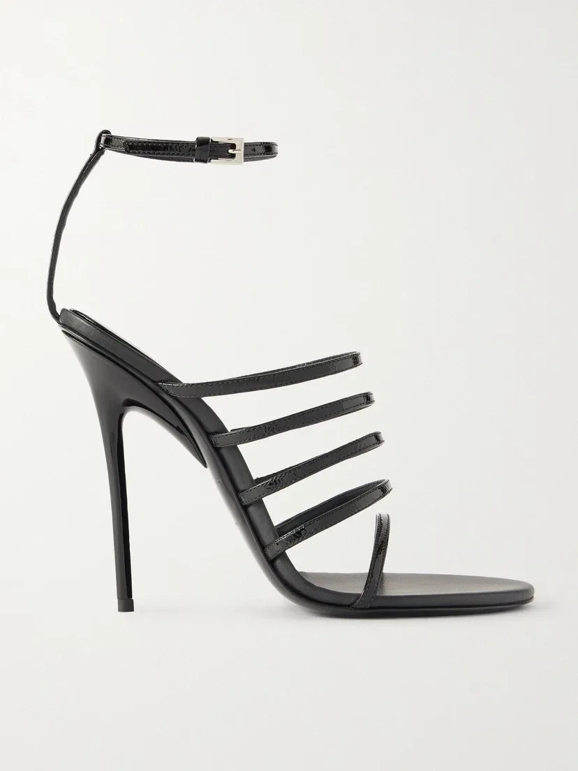110 Патентные кожаные сандалии Alaïa, черный