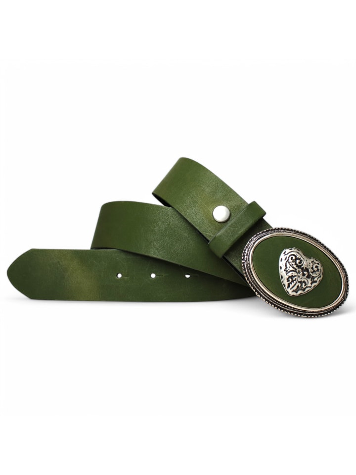 

FRONHOFER Традиционный женский пояс с сердечком цвета хаки