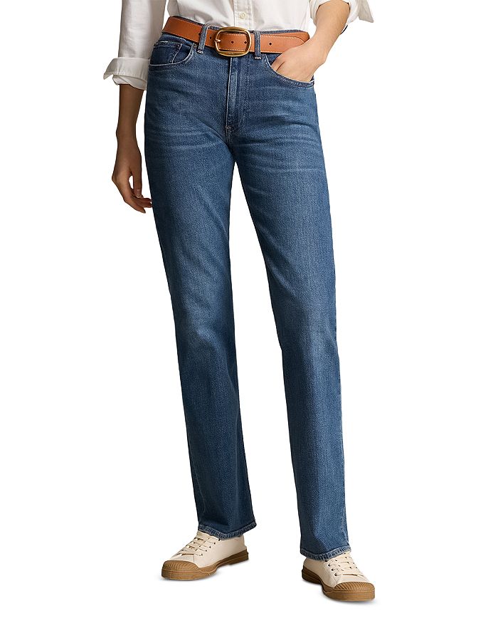 

Прямые джинсы Lauren Ralph Lauren High Rise цвета индиго, синий