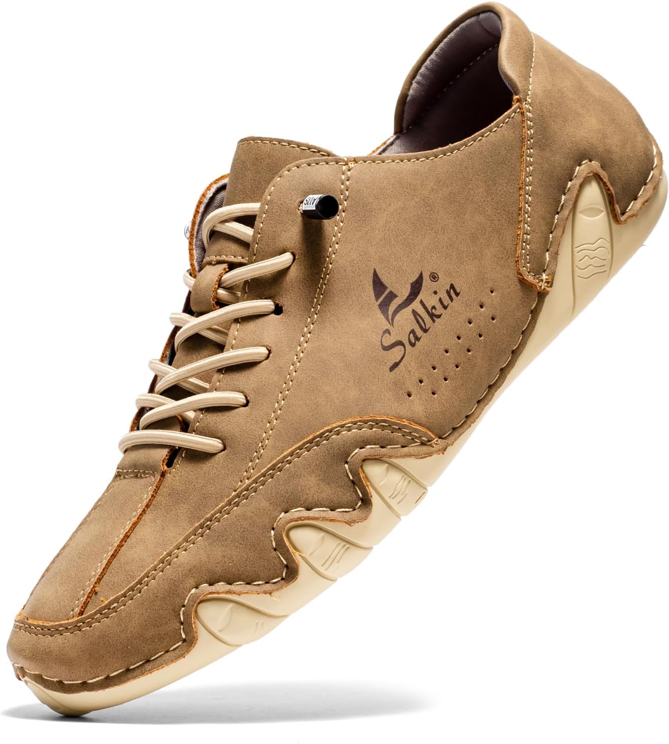 

Мужские водонепроницаемые кожаные кроссовки ручной работы, высокие ботинки Чакка для мужчин Abborora, хаки