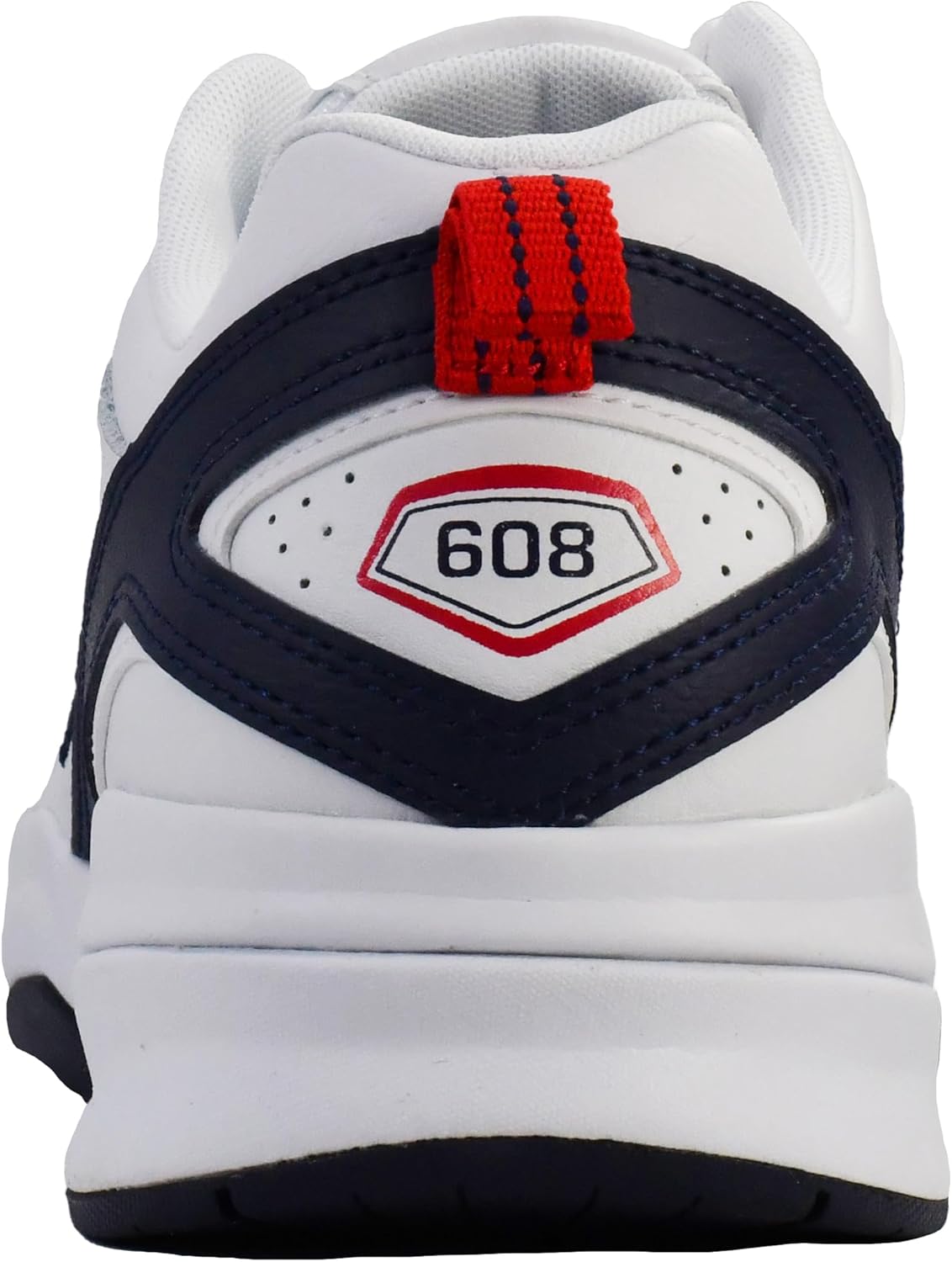 Мужские кроссовки New Balance 608 V5 для повседневной носки и тренировок, белый/красный — фото 3