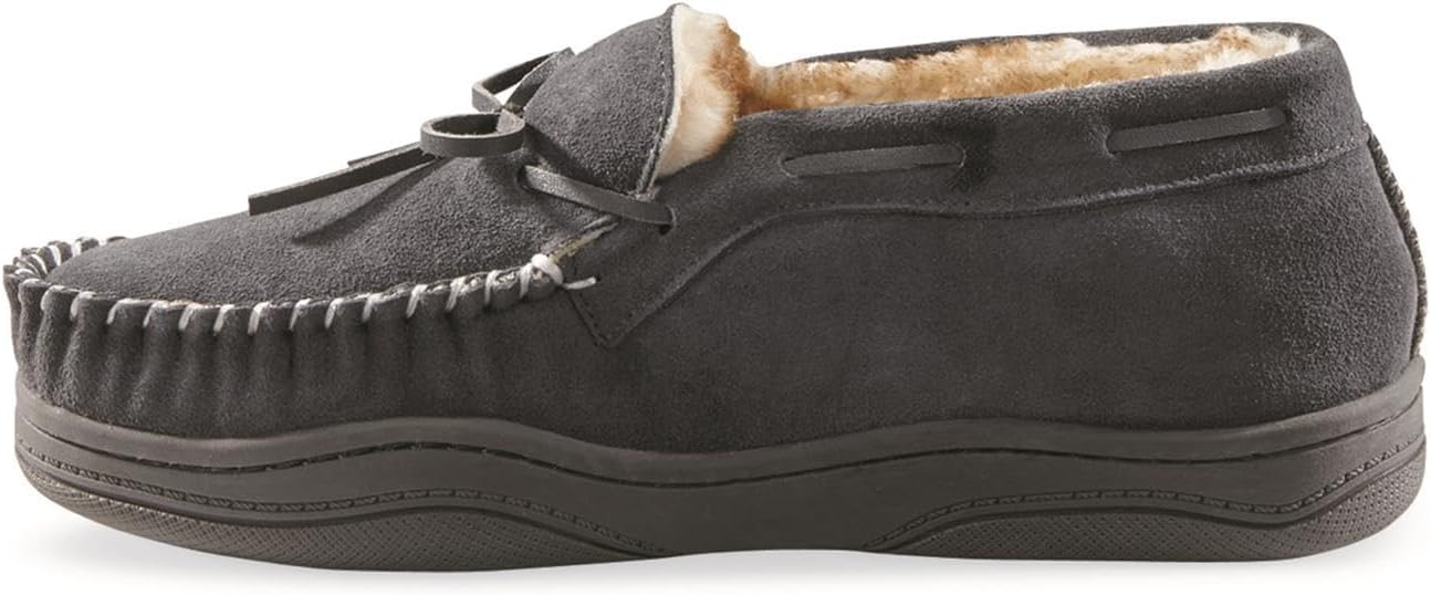 Мужские мокасины-тапочки Guide Gear из замши, стиль Чакка, для дома и улицы, Charcoal — фото 4