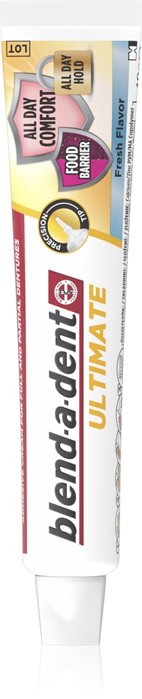 

Абсолютно свежий фиксирующий крем для полных и частичных зубных протезов Blend-A-Dent, 40 мл