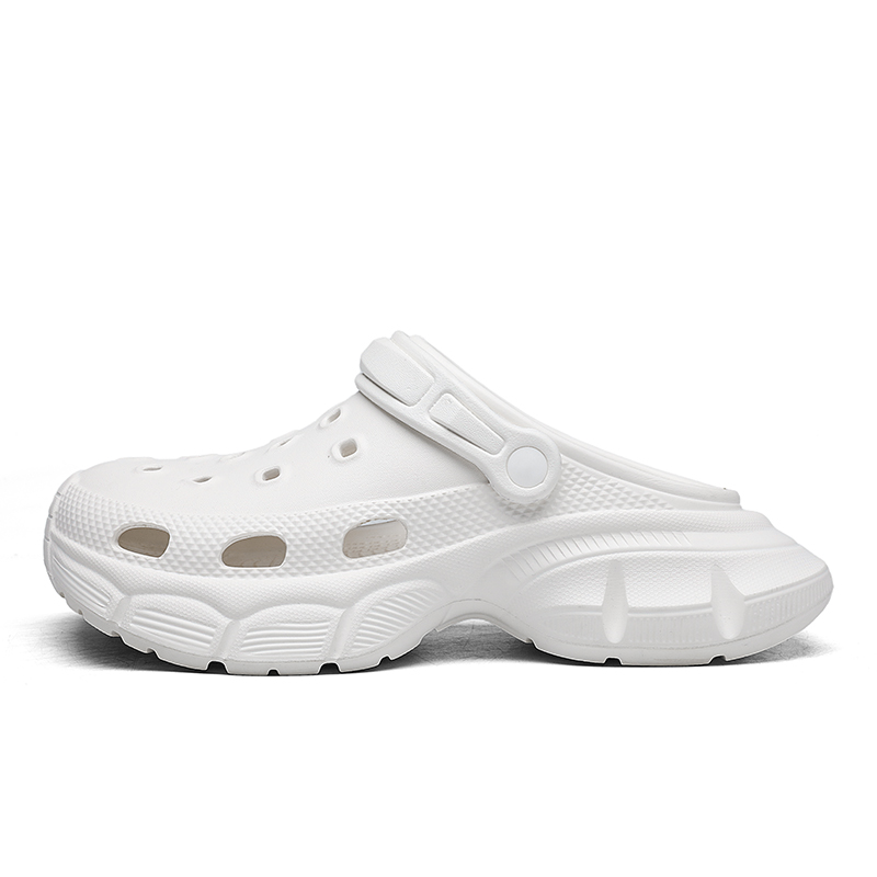 

Medd ЭВА бесшумные устойчивые к запахам износостойкие нескользящие закрытые тапочки унисекс белые, цвет White