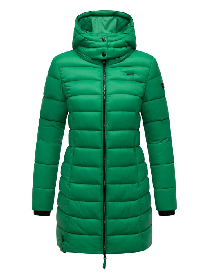 

Стеганое пальто Вечерняя звезда изумрудно-зеленого цвета Marikoo