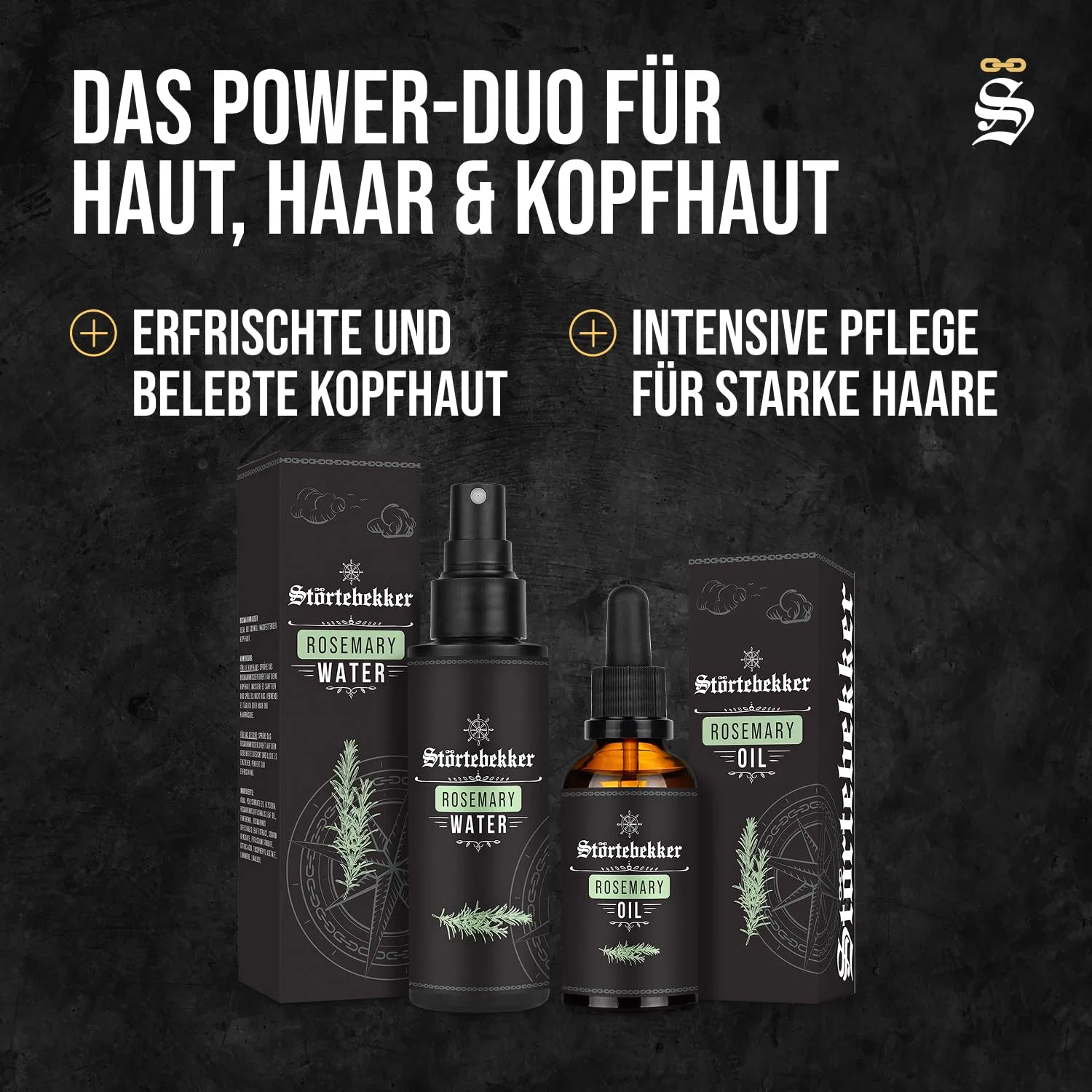 Набор Störtebekker Premium Rosemary: масло и вода для волос, кожи головы и лица Störtebekker Shaving Accessories — фото 2