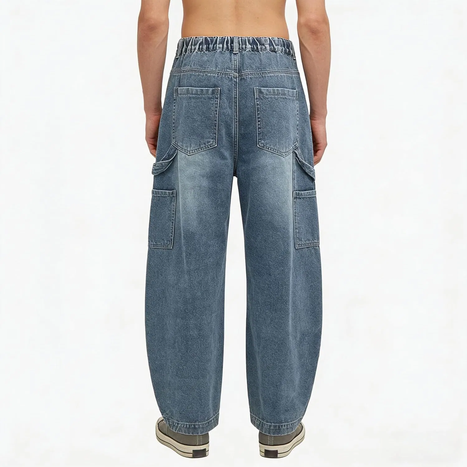 Джинсы свободные Baggy Hip Hop, Light Blue — фото 3