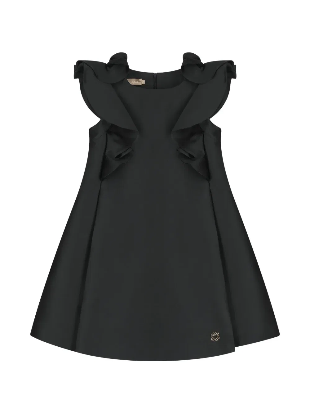 Платье с оборками Elie Saab Junior, черный