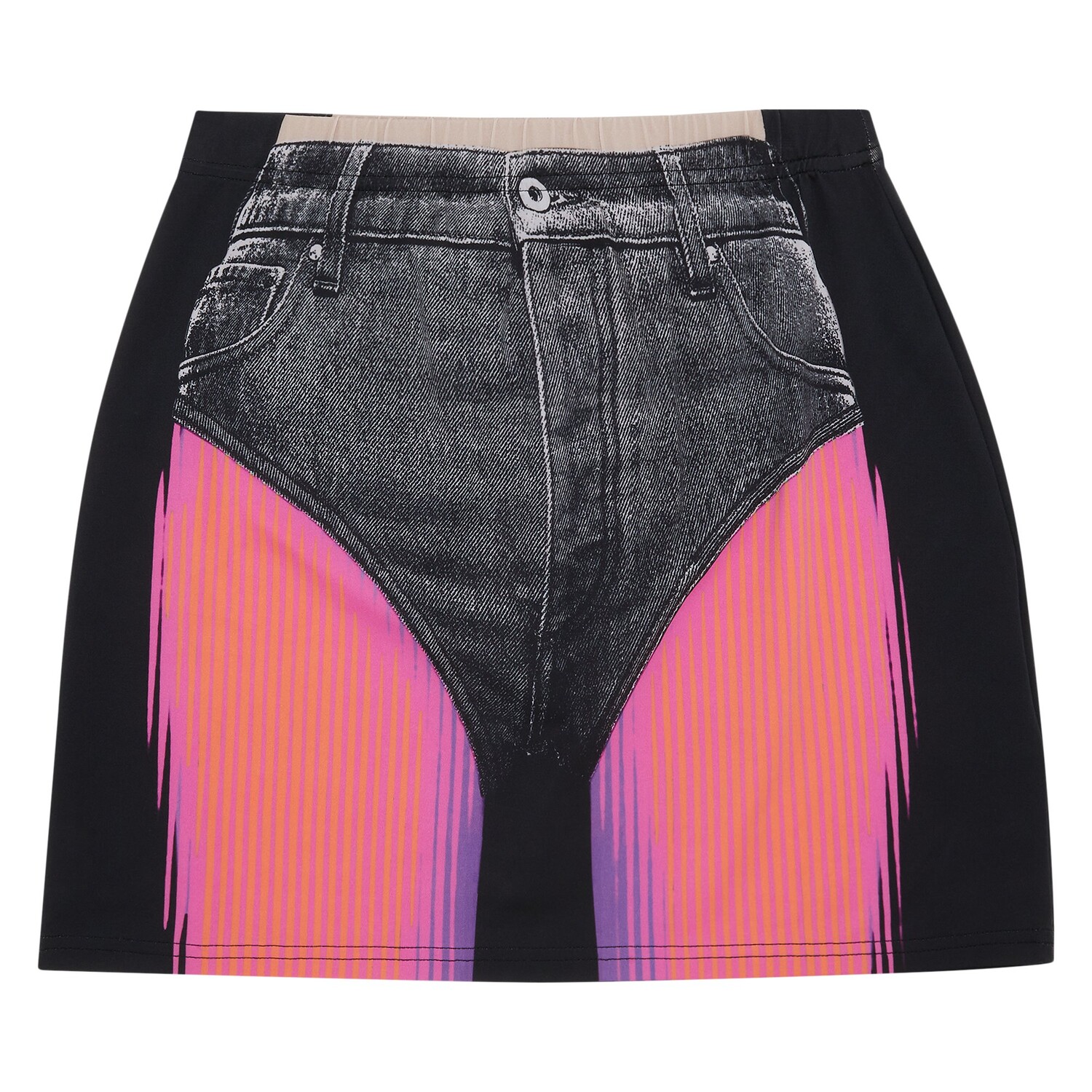 

Мини-юбка Janty Trompe LOeil Y/Project x Jean Paul Gaultier, цвет Черный/Розовый