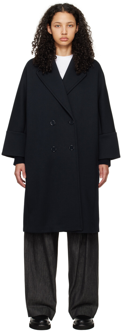 

Темно-синее пальто Epopea Max Mara