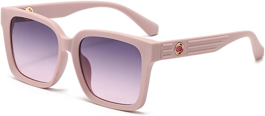 

Солнцезащитные очки в крупной оправе для женщин с защитой от УФ-излучения, подходят для круглого лица, визуально удлиняют лицо, удобны для вождения, подходят для летнего использования KTUCN, Pink