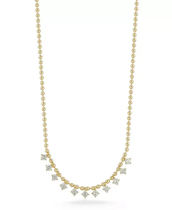 

Ожерелье с подвесками из стерлингового серебра 14 карат с позолотой и цепочкой из шариков Rachel Zoe, gold-white