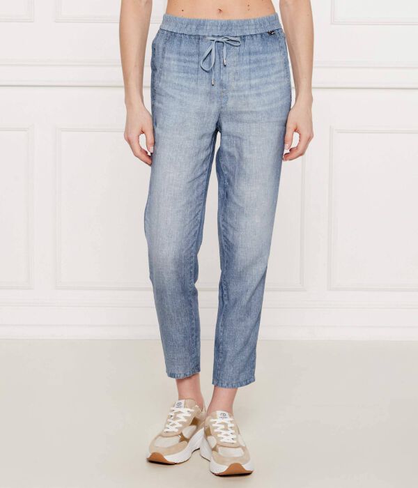 

Льняные брюки rhodos Relaxed fit Marc Cain, синий