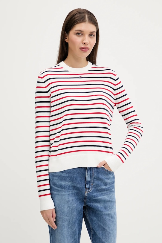 

Хлопковый свитер Tommy Jeans, бордовый