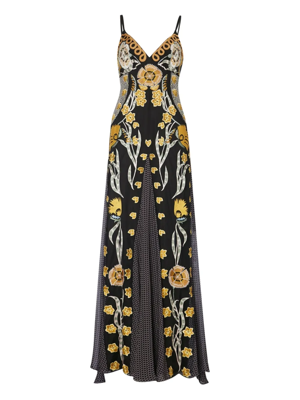 

Платье макси Remi с цветочной вышивкой Temperley London, черный
