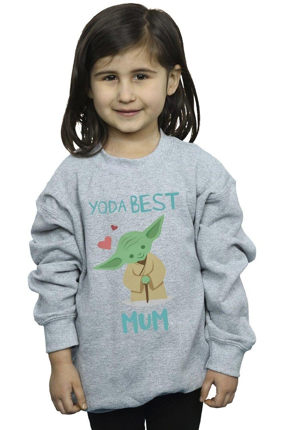 

Толстовка Yoda Best Mom Star Wars, серый