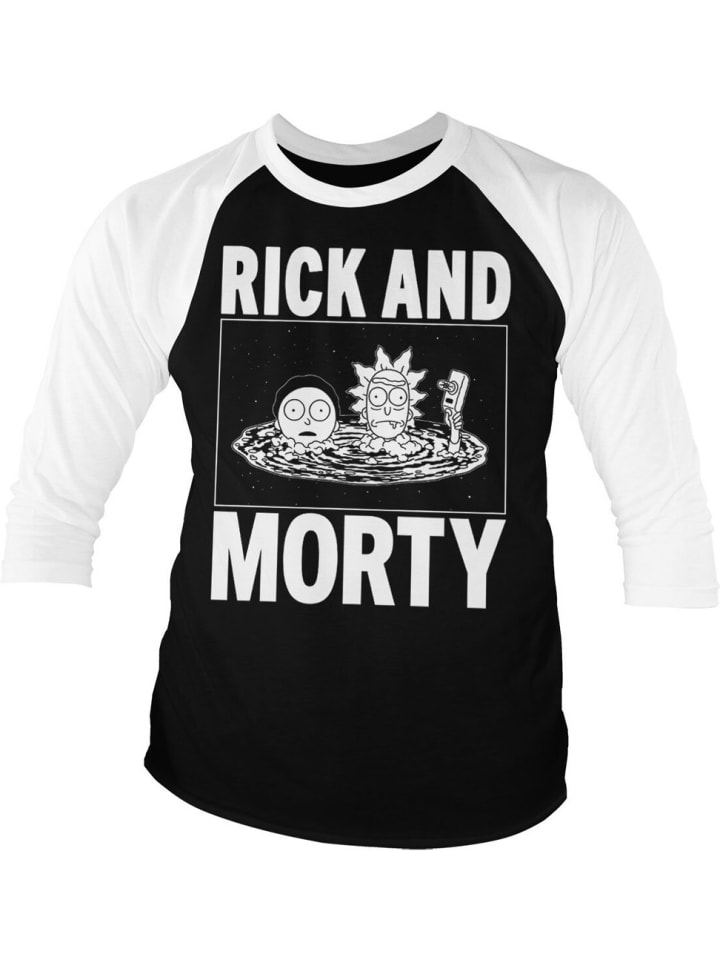

Rick and Morty Белый лонгслив с длинными рукавами