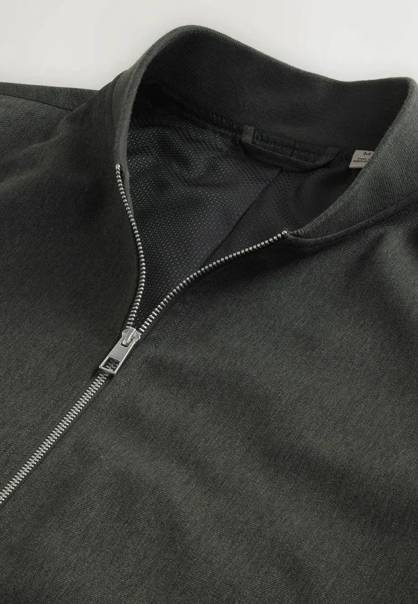 Стильная куртка-бомбер прямого кроя Next, Khaki Green — фото 2