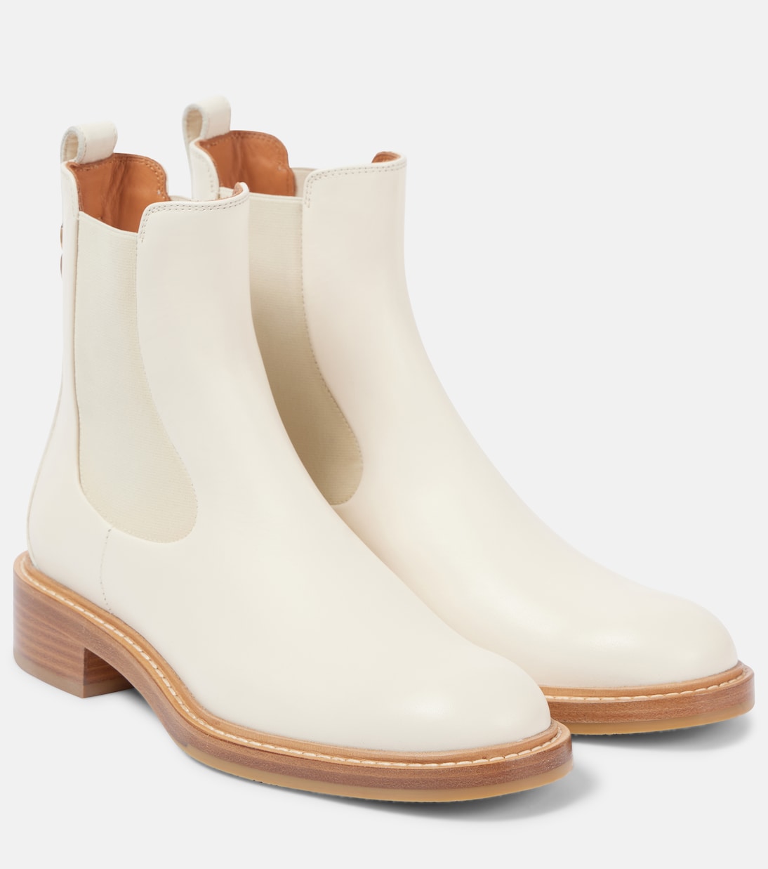 Кожаные ботинки челси Марси Chloé, Eggshell