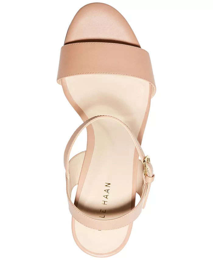 Женские босоножки Josie на устойчивом каблуке Cole Haan, коричневый/бежевый — фото 4