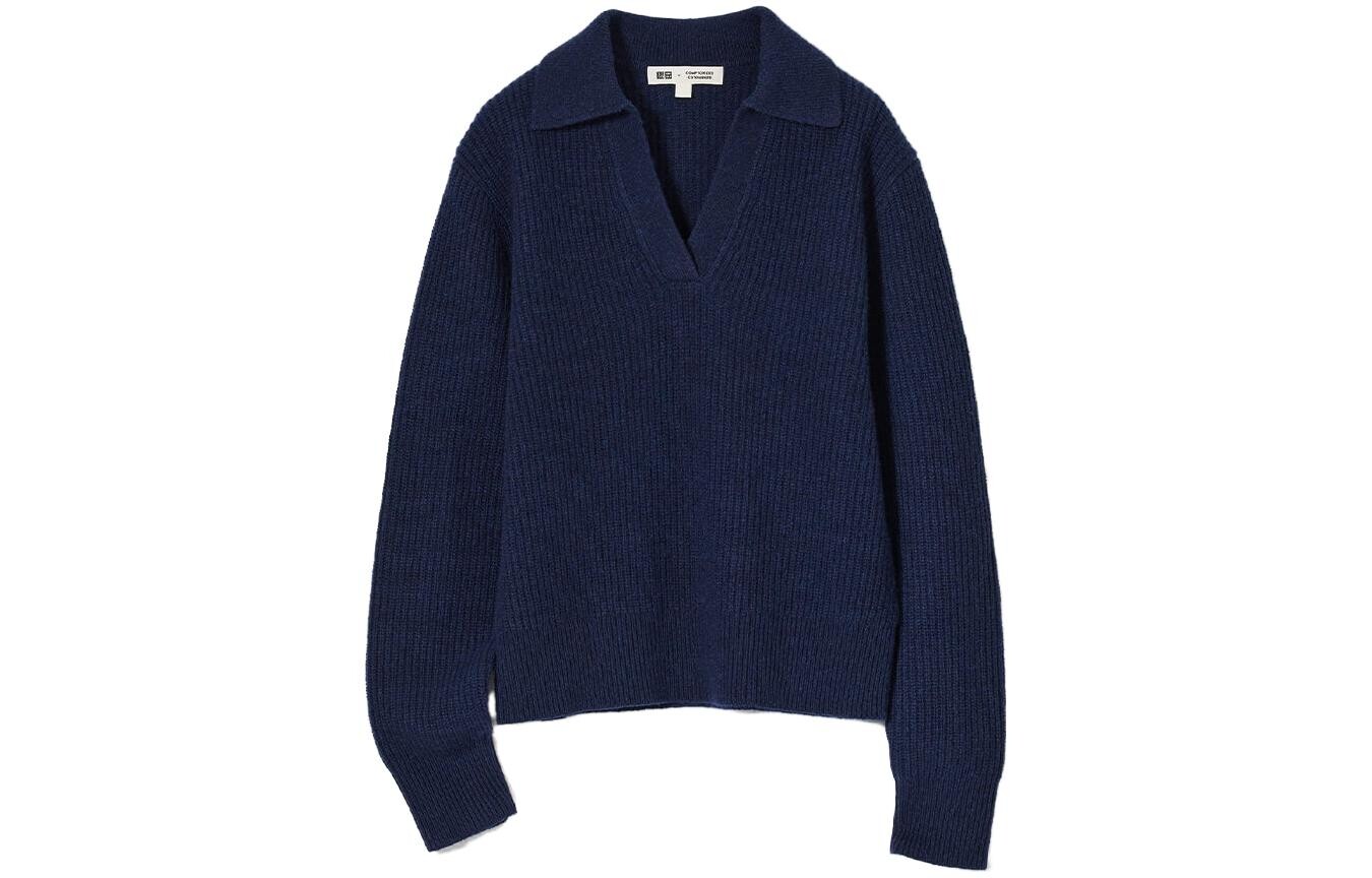 

X CDC Co-brand свитер женский темно-синий Uniqlo