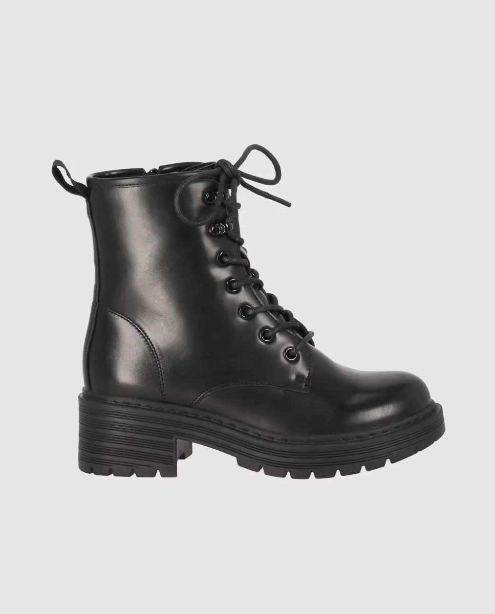 

Женские ботильоны в стиле милитари на молнии Chika10, черный