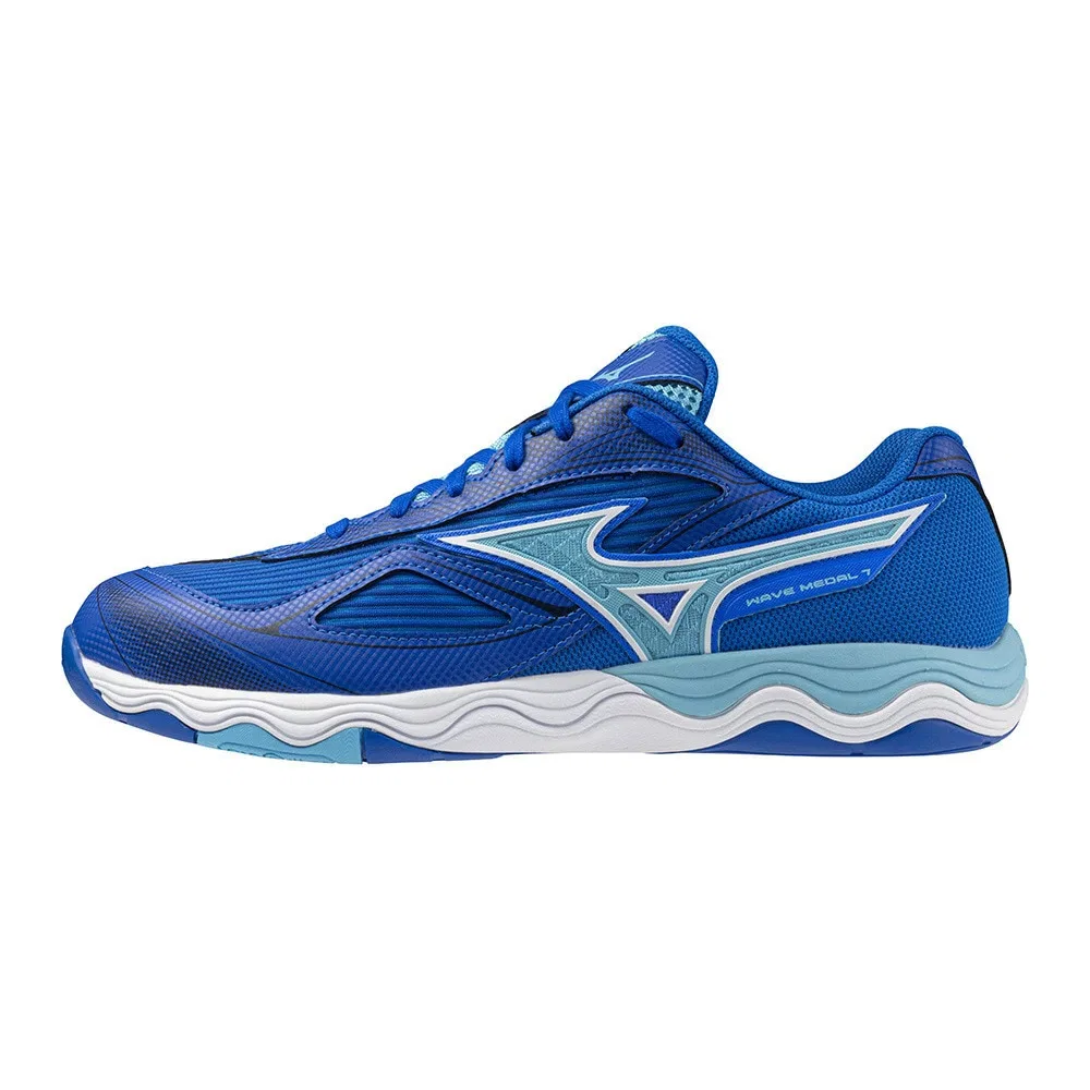 Унисекс кроссовки для настольного тенниса «Wave Medal 7» от Mizuno, Blue X White — фото 3