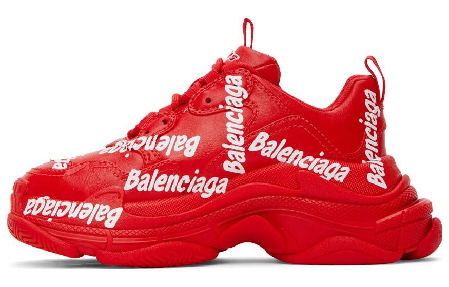 

Кроссовки женские Balenciaga Triple S, красный / белый