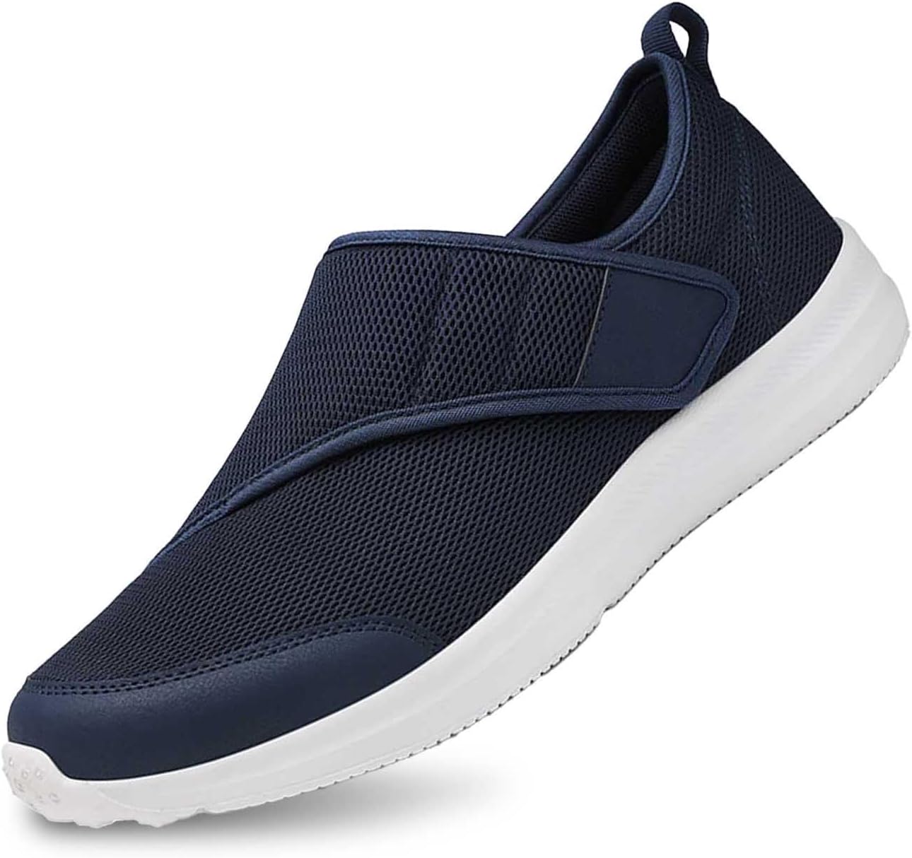 

Мужские слипоны для ходьбы, дышащие, легкие, удобные, нескользящие, для широкой стопы, с мягкой подошвой, повседневные Generic, синий