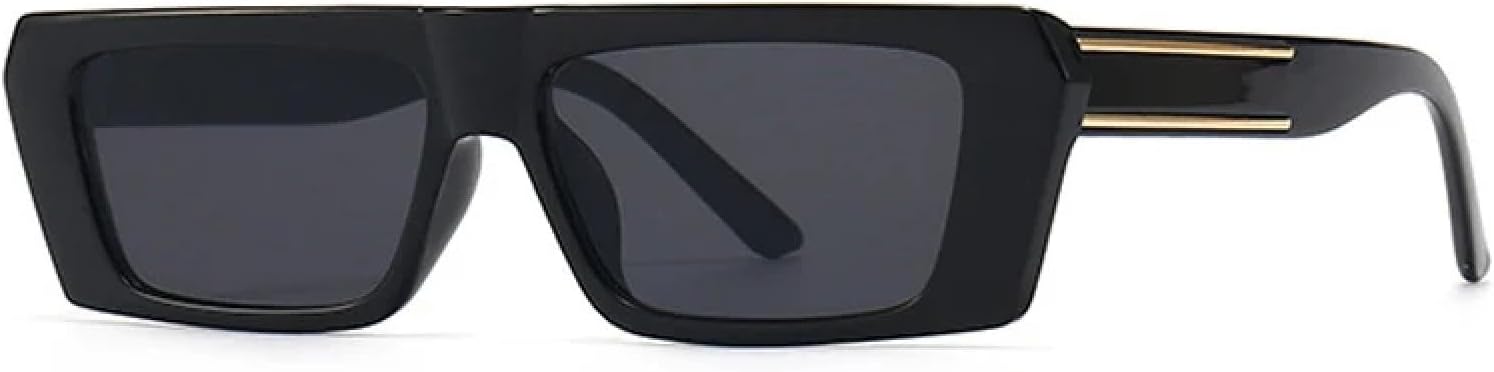 

Ретро маленькие прямоугольные солнцезащитные очки для женщин, модные градиентные очки с защитой от УФ-излучения для мужчин, полосатые солнцезащитные очки TVTBBVV, Black Gray